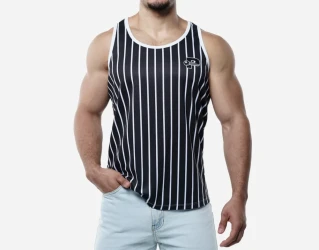 Black Stripped Tank Top