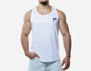 Sky Blue Stripped Tank Top